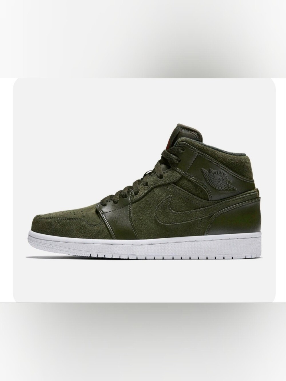 Air Jordan 1 retro sky Mid Sequoia Max Orange sneaker suade olive men size 11